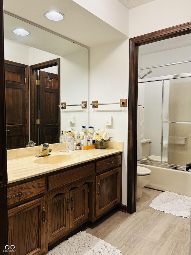 8413 Catamaran Dr, Indianapolis, IN 46236 - full bathroom featuring vanity, enclosed tub / shower combo, and recessed lighting
