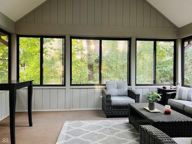 8413 Catamaran Dr, Indianapolis, IN 46236 - sunroom / solarium with vaulted ceiling and outdoor lounge area
