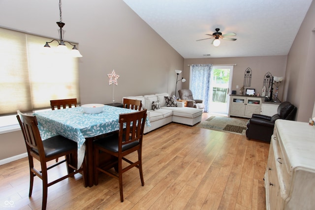 2909 Inverrary Ct, Indianapolis, IN 46234 - dining area with light wood-type flooring and ceiling fan