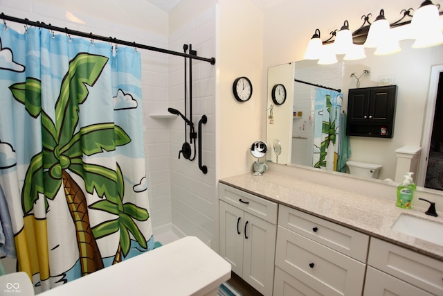 2909 Inverrary Ct, Indianapolis, IN 46234 - bathroom featuring vanity and a shower with curtain