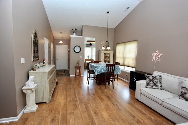 2909 Inverrary Ct, Indianapolis, IN 46234 - living area with light wood finished floors and high vaulted ceiling