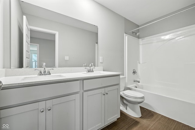 7225 Lockford S, Avon, IN 46123 - bathroom with double vanity,  shower combination, and wood finished floors