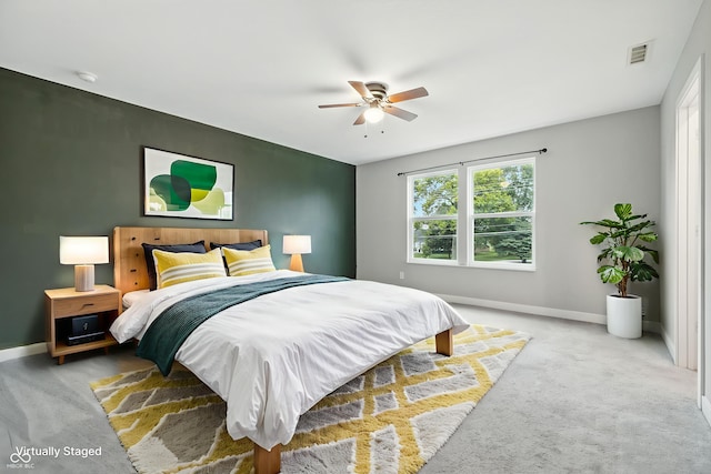 7225 Lockford S, Avon, IN 46123 - carpeted bedroom with baseboards and a ceiling fan