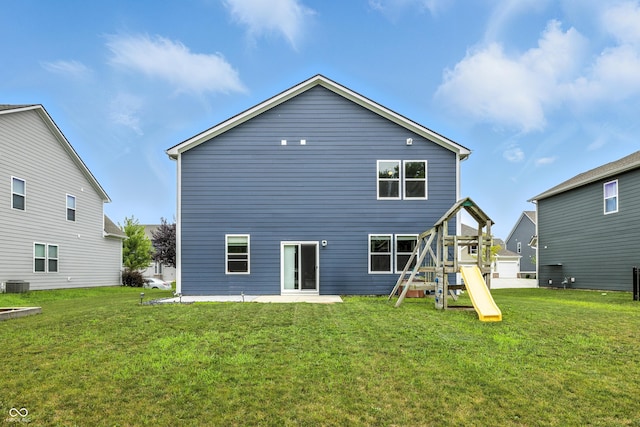 7225 Lockford S, Avon, IN 46123 - rear view of house featuring a playground and a lawn