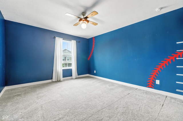 7225 Lockford S, Avon, IN 46123 - spare room with ceiling fan and carpet flooring