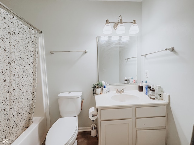 1381 Harrison Dr, Greenwood, IN 46143 - full bath featuring vanity and shower / bath combo