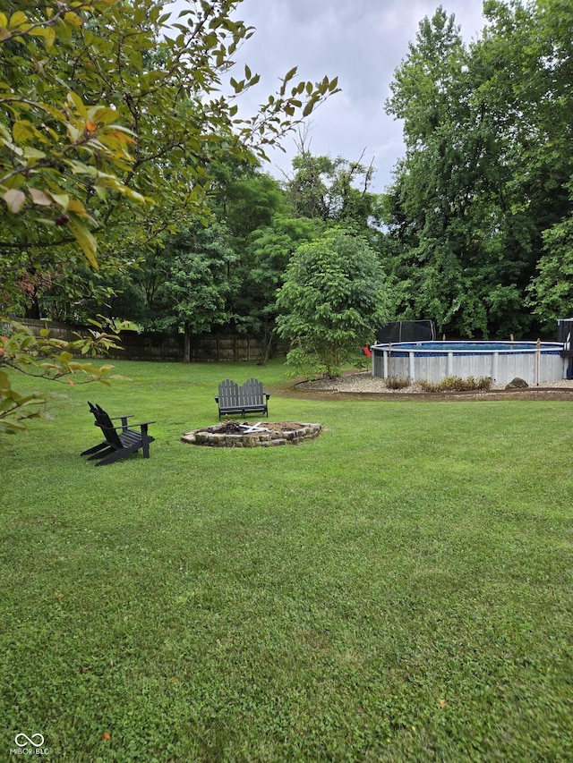 310 Tiffany Ln, North Vernon, IN 47265 - view of yard with an outdoor pool