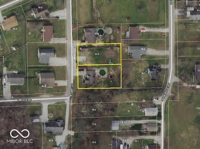 310 Tiffany Ln, North Vernon, IN 47265 - aerial overview of property's location
