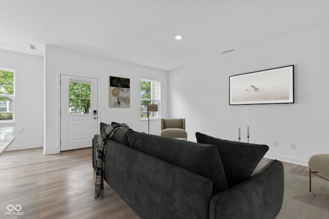 7265 Governors Row, Avon, IN 46123 - living room featuring light wood-style floors and recessed lighting