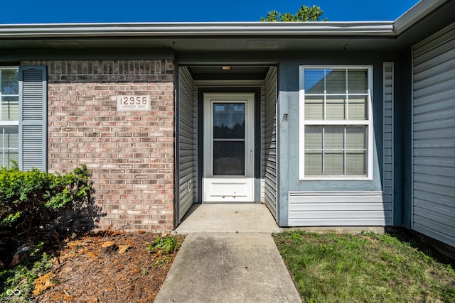 12956 Shandon Ln, Fishers, IN 46038 - doorway to property with brick siding
