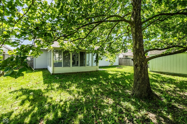 12956 Shandon Ln, Fishers, IN 46038 - view of yard featuring a sunroom
