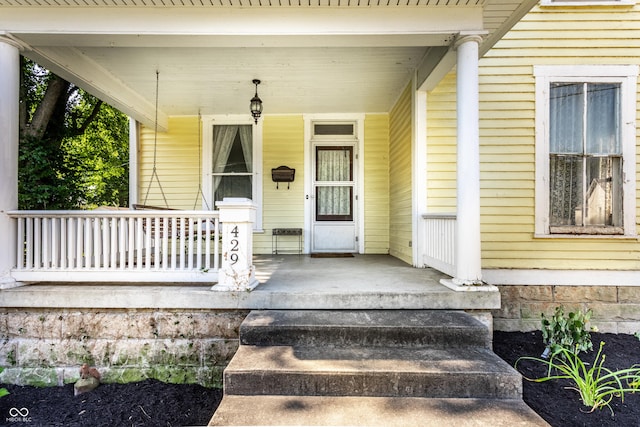 429 W Washington St, Shelbyville, IN 46176 - entrance to property with covered porch