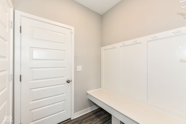 2234 S Bingham Pl, New Palestine, IN 46163 - mudroom with dark wood-style floors and baseboards