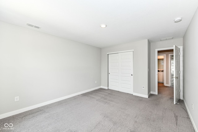 2234 S Bingham Pl, New Palestine, IN 46163 - unfurnished bedroom featuring a closet, carpet flooring, and recessed lighting