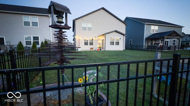2234 S Bingham Pl, New Palestine, IN 46163 - rear view of house featuring a fenced backyard