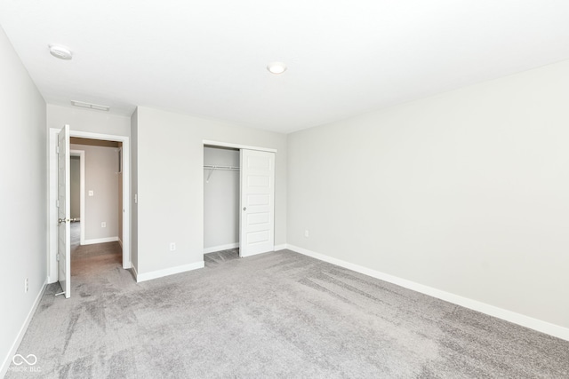 2234 S Bingham Pl, New Palestine, IN 46163 - unfurnished bedroom with carpet floors and a closet