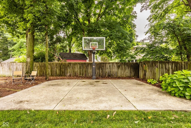 35 E 58th St, Indianapolis, IN 46220 - view of patio / terrace featuring basketball hoop