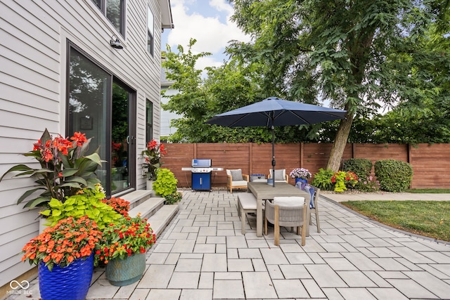 2539 Broadway St, Indianapolis, IN 46205 - view of patio featuring outdoor dining space and entry steps