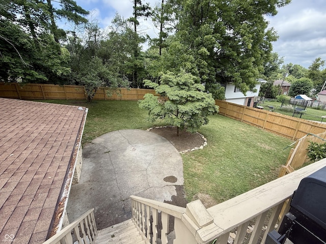 910 Ranch Rd, Connersville, IN 47331 - fenced backyard featuring a patio area