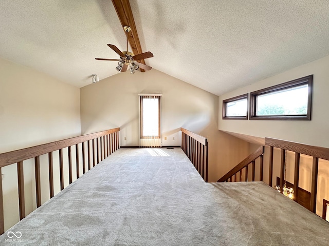 5720 Bayside Dr, Fort Wayne, IN 46815 - bonus room with ceiling fan, healthy amount of natural light, a textured ceiling, and carpet floors