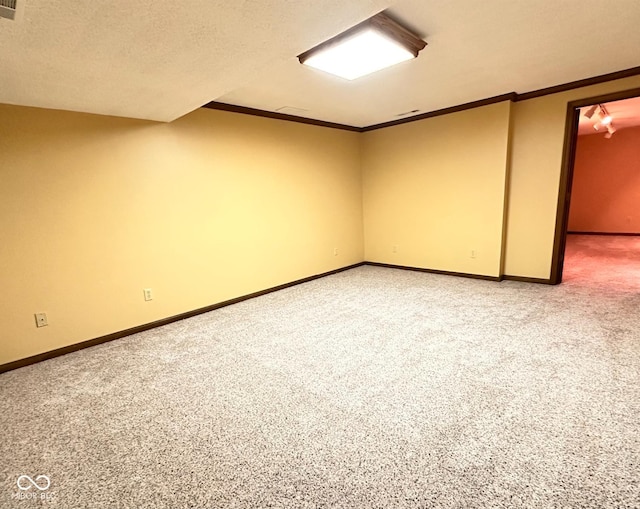 5720 Bayside Dr, Fort Wayne, IN 46815 - finished below grade area featuring carpet flooring and crown molding
