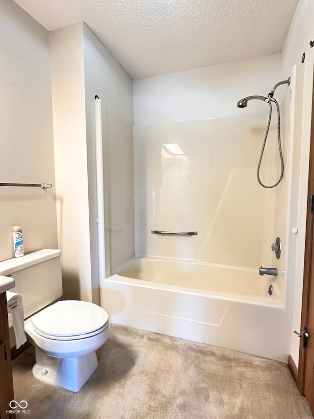 5720 Bayside Dr, Fort Wayne, IN 46815 - bathroom with  shower combination, a textured ceiling, and vanity
