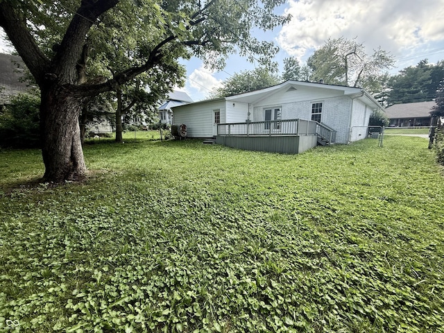 4833 Pennsylvania St, Clayton, IN 46118 - view of yard featuring a deck