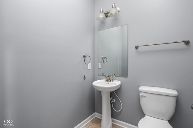 3827 Dusty Sands Rd, Whitestown, IN 46075 - bathroom with toilet and tile patterned floors