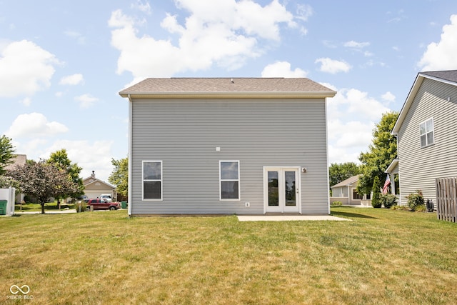 3827 Dusty Sands Rd, Whitestown, IN 46075 - back of house with a yard and french doors