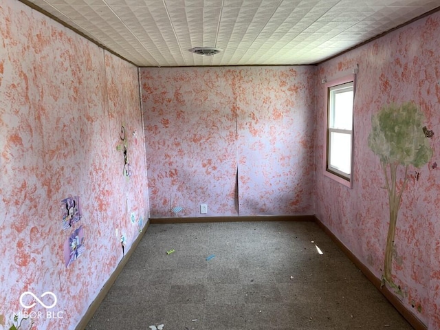 3074 N 625 E, Franklin, IN 46131 - empty room featuring baseboards and wallpapered walls