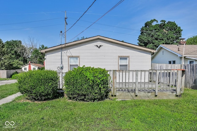 1701 N Gladstone Ave, Indianapolis, IN 46218 - view of property exterior with a deck