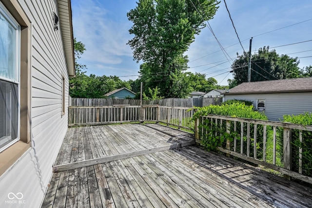1701 N Gladstone Ave, Indianapolis, IN 46218 - deck featuring a fenced backyard