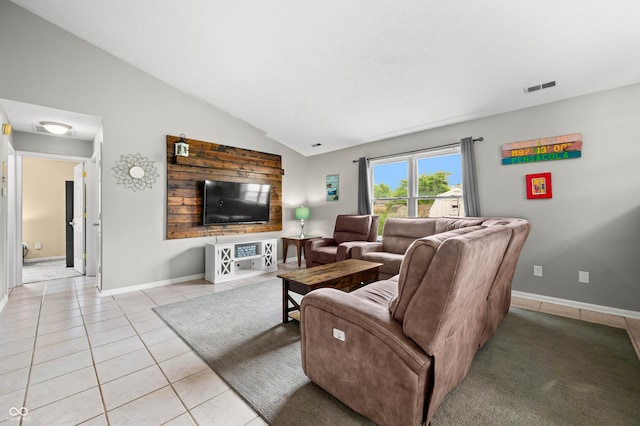 49 Grassy Dr, Whiteland, IN 46184 - living room with vaulted ceiling and light tile patterned flooring