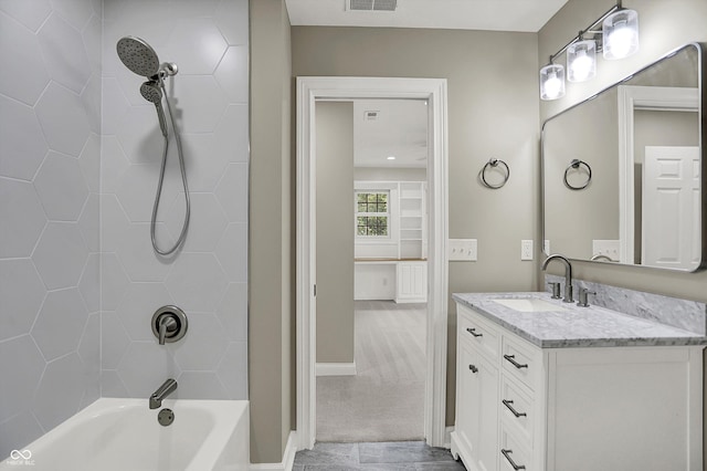 7131 Nile Ridge Ct, Indianapolis, IN 46236 - bathroom with vanity and bathtub / shower combination