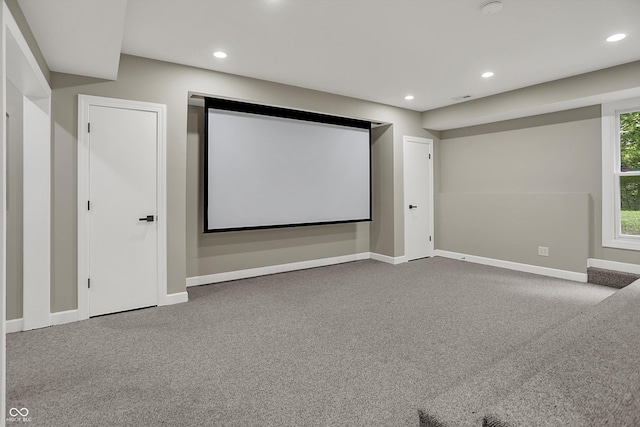7131 Nile Ridge Ct, Indianapolis, IN 46236 - cinema room featuring carpet flooring and recessed lighting