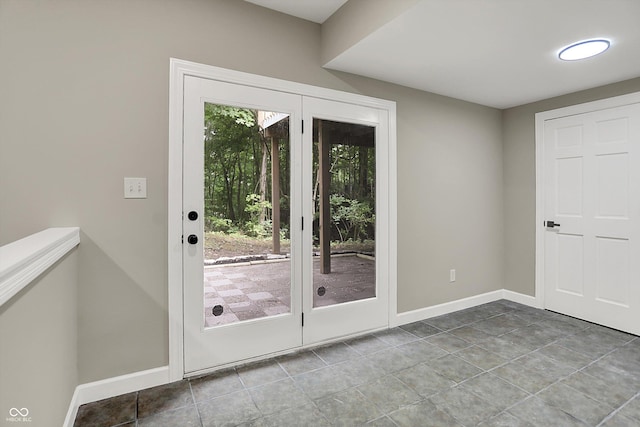 7131 Nile Ridge Ct, Indianapolis, IN 46236 - doorway with baseboards and tile patterned floors