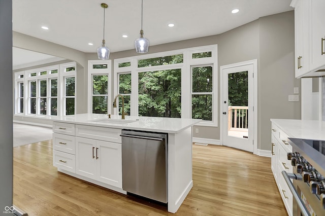 7131 Nile Ridge Ct, Indianapolis, IN 46236 - kitchen with dishwasher, light countertops, plenty of natural light, and recessed lighting