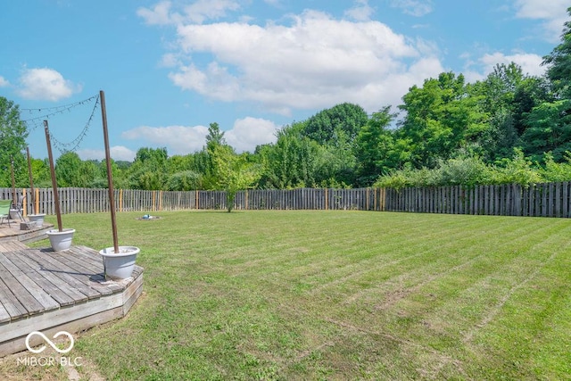 8703 Mellot Way, Camby, IN 46113 - fenced backyard featuring a deck