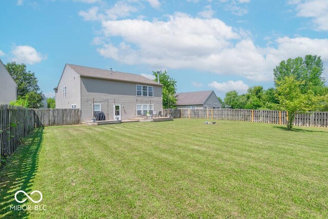 8703 Mellot Way, Camby, IN 46113 - back of house featuring a fenced backyard and a deck