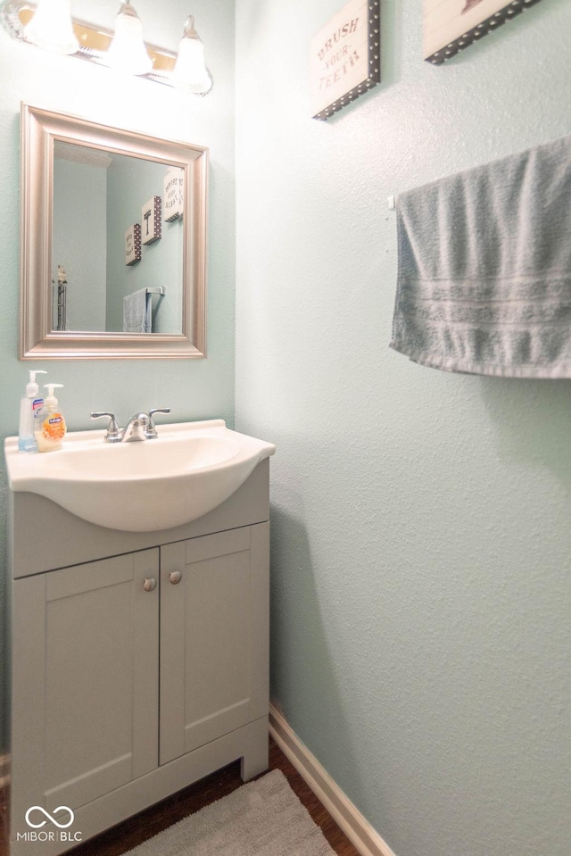 8703 Mellot Way, Camby, IN 46113 - bathroom with vanity and wood finished floors