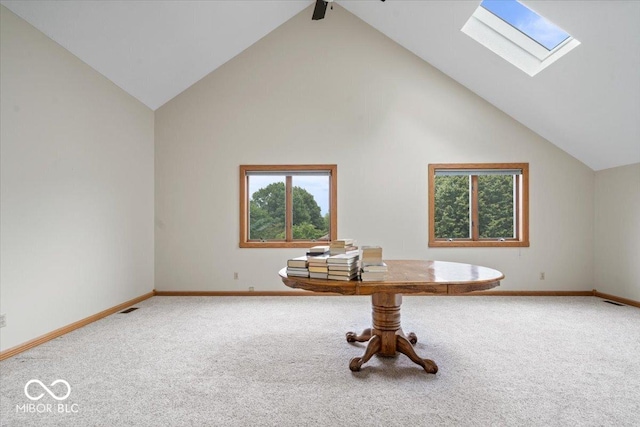 5298 Royal Troon Way, Avon, IN 46123 - bonus room with carpet flooring, a skylight, plenty of natural light, and high vaulted ceiling