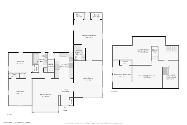 202 W Elbert St, Indianapolis, IN 46217 - view of home floor plan
