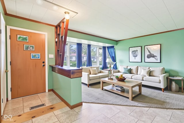 202 W Elbert St, Indianapolis, IN 46217 - living area with crown molding and baseboards