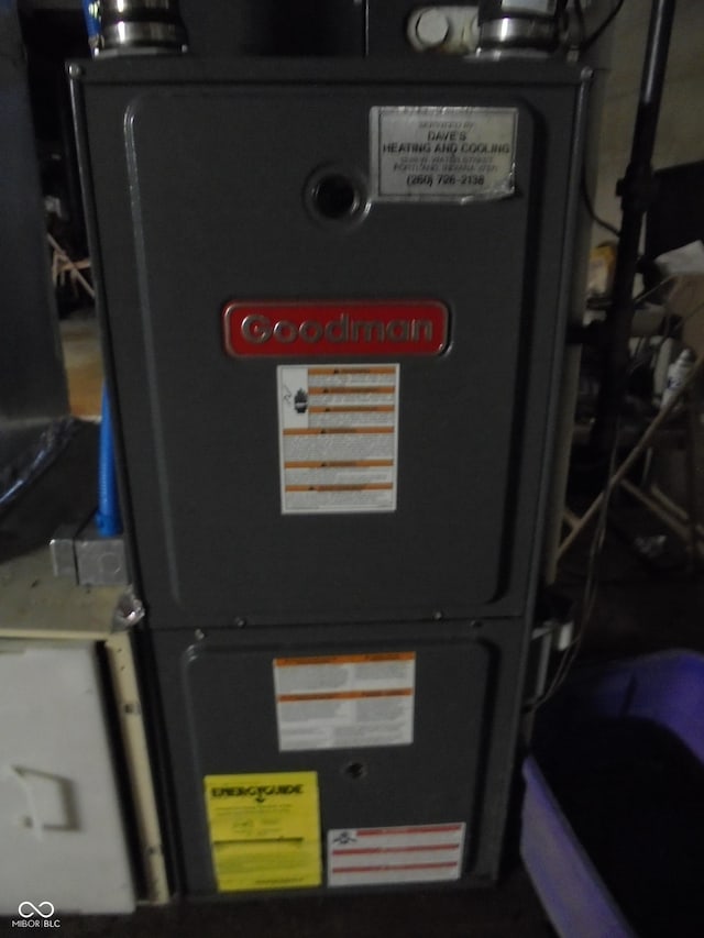 219 S Main St, Modoc, IN 47358 - utility room with heating unit