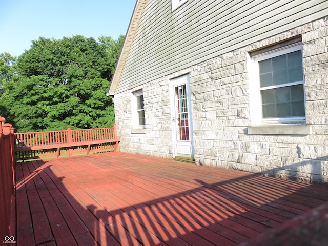 219 S Main St, Modoc, IN 47358 - view of wooden deck