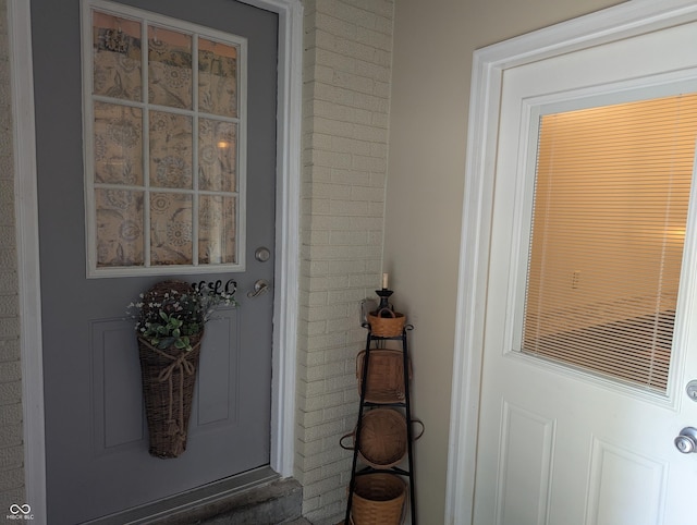 3236 Spruce St, Columbus, IN 47203 - doorway to property with brick siding