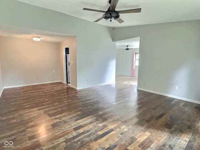 2975 Two Worlds Dr, Columbus, IN 47201 - spare room with ceiling fan and dark wood-type flooring