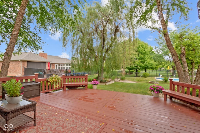 1530 Danaher St, Indianapolis, IN 46217 - deck featuring a fenced backyard