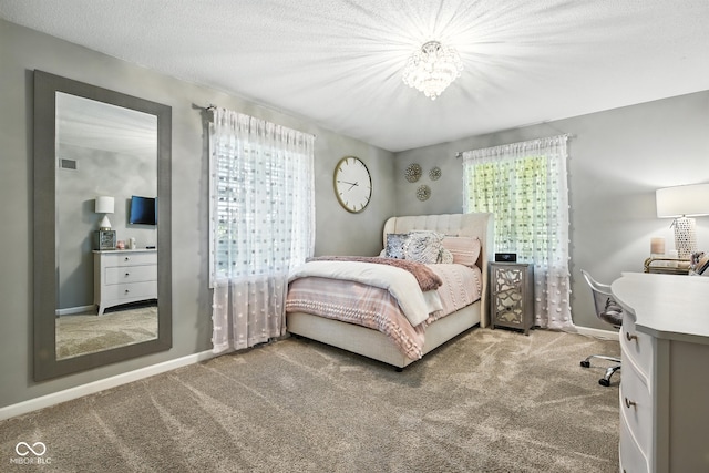 3191 W 246th St, Sheridan, IN 46069 - bedroom featuring carpet and a chandelier
