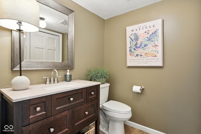 3191 W 246th St, Sheridan, IN 46069 - half bathroom featuring vanity and wood finished floors
